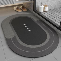 Mats Absorbent Bath Mat Non Slip Quick Drying Bathroom Rugs Bath Tub Side Area Rug Diatom Mud Floor Mats Home Oil Proof Kitchen Mat
