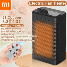 Heaters Xiaomi Electric Heater Room Heating Stove Mini Home Radiator Remote Air Hine Room Circulation Winter Warming Fan Heater