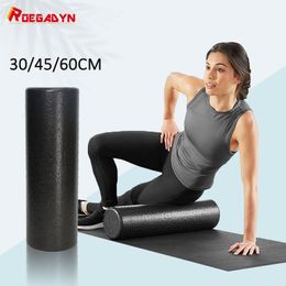 Yoga Blocks ROEGADYN EPP 3 Sizes Pilates Foam Roller Black Yoga Foam Roller 30/45/60CM Exercise Equipment Massage Roller Body For Women/Men 230617