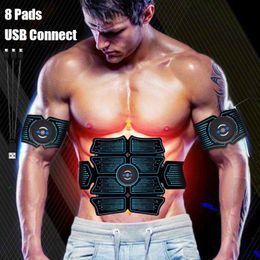 Integrated Fitness Equip EMS Abs Abdominal Muscle Stimulator Trainer USB Connect Equipment Training Gear Muscles Electrostimulator Toner Exercise 230617