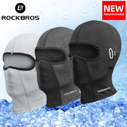 Cycling Caps Masks ROCKBROS Motorcycle Mask Sun UV Protection For The Face Summer Breathable Balaclava Glasses Hole Quick-Drying Cycling Mask 230617