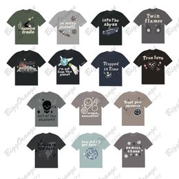 Men's T-Shirts Skull Y2k Street Pography Women's T-shirt Versatile Clothing Internet Celebrity Anime Lovers College High Quality Teenager 230617