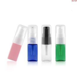 100pcs 10ML pink/blue PET Cosmetic Packaging cream bottles empty plastic lotion Bottle with pump,dispenser pump containergood qty Auvhd