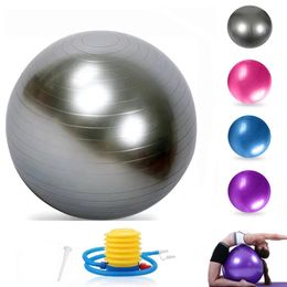 Yoga Balls 55cm 65cm 75cm Exercise Pilates Yoga Ball Balance Fitball Gym Fitness Ball Workout Massage Ball With Quick Foot Pump Anti Burst 230617