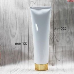 300ml Empty white Soft Refillable Plastic Lotion Tubes Squeeze Cosmetic Packaging, 300g Cream Gold/Silver Spiral Covered Plasticgood qt Foon