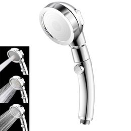 Other Faucets Showers Accs 1PC Water Saving High Pressure Shower Head Hand Hold Round Bathroom Accessory Chrome ABS Heads 230617