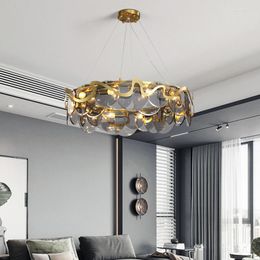 Pendant Lamps Nordic Modern Minimalist Luxury Crystal Chandelier Home Decor El Living Room Restaurant Bedroom Study Led Lights