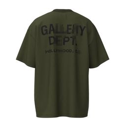 Men's T-Shirts Galleryes depts Shirt Alphabet Print Trendy galler dept hoody Basic Casual Fashion Loose gallery department Sleeve TeeS Green White And Black DUXQ