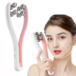 Face Care Devices EMS Roller Massager Electric Microcurrent Face Slimming Hand-Held Anti Wrinkle Skin Care Face-lifting Tight Beauty Device 230617