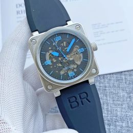 2023 Top Qualität 44mm Herren Glocke Armbanduhren wasserdichte automatische Bewegung mechanische Uhr Saphirglas Edelstahl Männer Ross Uhren BRO66