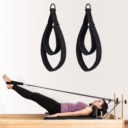 Yoga Circles 1 Pair Pilates Reformer Double Loop Straps Handle D-Ring Pilates Double Loop Straps Home Gym Fitness Yoga Accessories 230617