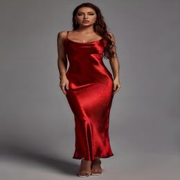 2023 new women's halter slip sexy dress slim fashion dress