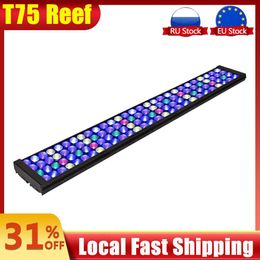 Lightings Popbloom Aquarium Led Lighting Lamp for 36" 3ft 80100cm Aquarium Tank Marine Aquarium Led Reef Coral Led Tank Light Turing75