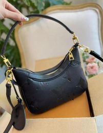 Echtes Leder Designer Tasche Geprägte Umhängetaschen Unterarm Handtaschen Streu Hobo Tasche Umhängetasche Frauen Dame Geldbörsen M46112