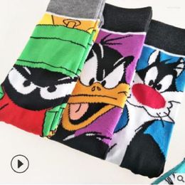 Men's Socks 10 PCS 5 Pairs 39 40 41 42 43 EU Plus Siz Products In Europe And The Personality Men Tube Cartoon