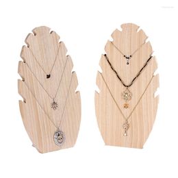 Jewelry Pouches Detachable Wooden Necklace Pendant Display Hanging Board Chain Bracelet Organizer Shelf Storage Holder