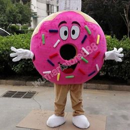 Performance Delicious Donut Mascot Costume Carnival Unisex Adults Outfit Adults Size Xmas Birthday Party Outdoor Dress Up Costume Props