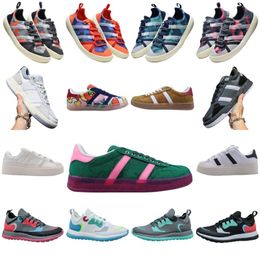 Slippers breathable mesh running shoes top leather skate shoes striped print designer shoes non slip sneakers round toe casual shoes outdoor wearproof train