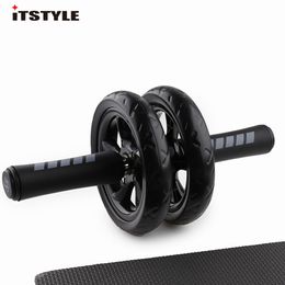 Core Abdominal Trainers No Noise Wheel Ab Roller With Mat For Gym Exercise Fitness Equipment 230617