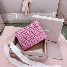 Miui Leather Hot Sales Women Wallet Pink Black Top Quality Soft Lambskin Purse Designer New Purse Sexy Lady Handbag
