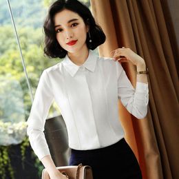 Shirts Black Shirt Fashion Female Clothing New Spring Women Long Sleeve Chiffon Pleated Blouses Office Ladies Formal Work Tops