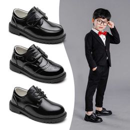 Leather boys Shoes with Soft Soles, Black British Style Suit, Boys' Performance Shoes, Middle School Children's Spring and Autumn Styles