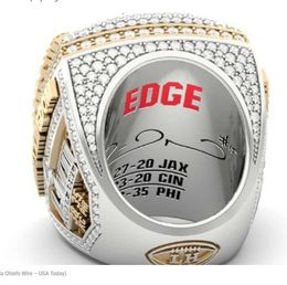 2022 2023 KC Super Bowl Team Champions Championship Ring With Wooden Display box Souvenir Men Fan Gift Drop Shipping nice ww