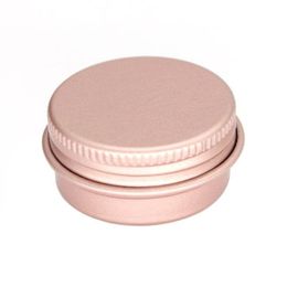 100 x 15g 10g 30g Empty Mini Rose gold Aluminum Cream Jar Pot Nail Art Makeup Lip Gloss Empty Cosmetic Metal Tins Containers Wepcv
