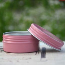 50ml Empty Sample Cream Jar Tin Cosmetic Jars Pink Aluminium Lip Balm Nail Crafts Pot Containers Metal Screw Makeup Case 50pcsgoods Gsxoe