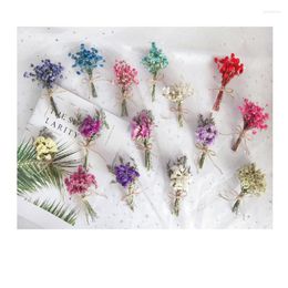 Decorative Flowers Natural Gypsophila Dried Mini Bouquet For DIY Gift Box Package Decoration Home Vase Arrangement