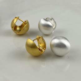 Stud Earrings European Fashion Simple Temperament Luxury Copper Brushed Spherical Gift Banquet Wedding Women Jewelry 2023