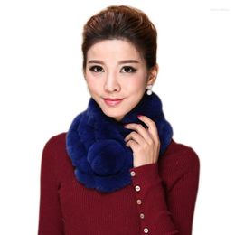 Scarves 2023 Female Winter Rex Scarf Cony Hair Fur Thick Warm Collar Integral Skin Korean Students