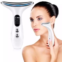 Face Care Devices EMS Microcurrent Face Neck Beauty Device LED Pon Firming Rejuvenating Anti Wrinkle Thin Double Chin Skin Care Massage 230617