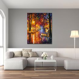 Urban Streets Canvas Art Loneliness-of-passion Handcrafted Abstract Painting Modern Decor for Office