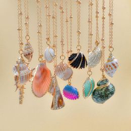 Choker Boho Conch Shell Necklace Sea Beach Pendant For Women Collier Femme Cowrie Summer Jewellery Bohemian