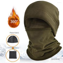 Bandanas Men Winter Balaclava Polar Coral Fleece Face Mask Neck Warmer Thermal Head Scarf Tactical Military Hood Sports Ski