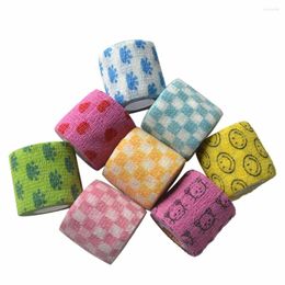 Nail Art Kits 24roll 5cm 5mSelf Adhesive Bandage Wrap Elastic Cohesive Tape Ankle Finger Muscles Protection Sports Wrist Support Equipment