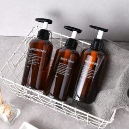 Dispensers 3pcs Shampoo and Conditioner Dispenser Bottles Bathroom Plastic Empty Refillable Pump Lotion Bottle Cosmetic Containers Set