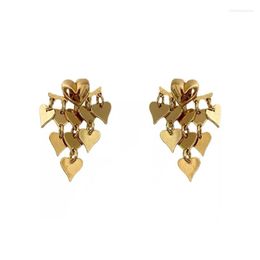 Stud Earrings A Frontnt And Back Style With Love For Women's Fashion Niche Versatile Heart Shape