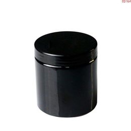 20pcs 250ml Empty Black Cosmetic Cream Jars PET Container Powder Mask Bottle With Plastic Screw Lid Face cream cansgood qty Seuin