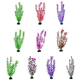 Decorations 10PCS Aquarium Decors Plant Ornaments Green Aquatic PlantTank Landscaping 230617