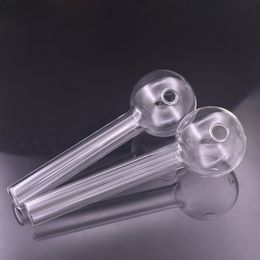 Wholesale 6inch Pyrex Glass Oil Burner Pipe Glass Tube Smoking Pipes Tobcco Herb Glass Oil Nails Water Hand Pipes Smoking Accessories with Jumbo 50mm OD Oil Bowl