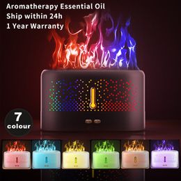 Essential Oils Diffusers Flame Air Humidifier Oil Diffuser Aroma Ultrasonic Mist Maker Aromatherapy Humidifiers Fragrance Home Car 230617