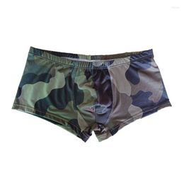 Underpants Mens Boxers Cotton Sexy Men Underwear Camouflage Male Panties Shorts U Convex Pouch For Gay Red