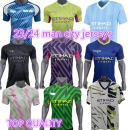 23 24 HAALAND city soccer jerseys DE BRUYNE PHILLIPS GREALISH STERLING MAHREZ FODEN 2023 2024 goalkeeper training jersey football shirt tops