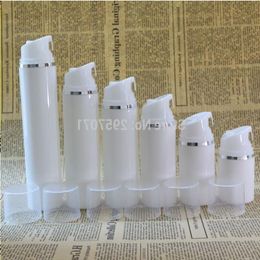 100ml 150ml Plastic Airless Pump Bottles Silver Line Maquiagem Liquid Makeup Empty Cosmetic Containers 100pcs Ndkhk