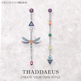 Dangle Chandelier Earrings Play Of Colours Dragonfly Europe Lightness Fine Jewelry For Women Summer Brand Sterling Silver 925 Gift 230617