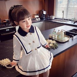 Clothing Sets Children's Korean Version Of The Western Style College Short Skirt 2 Piece 2-6 Years Old 2023 Autumn Girls' Suits