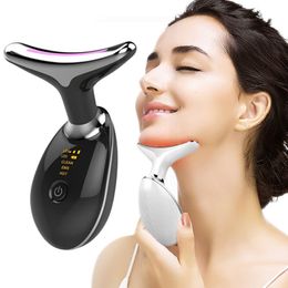 Face Care Devices Neck Lifting Device EMS Microcurrent Vibration Face Massager Firming Anti Wrinkles Removal Tightening Skin Care Tools 230617