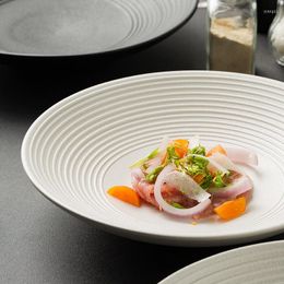 Bowls 1pcs Ceramic Plates And Hat Household Noodles Salad Restaurants El Soup Western Dishes